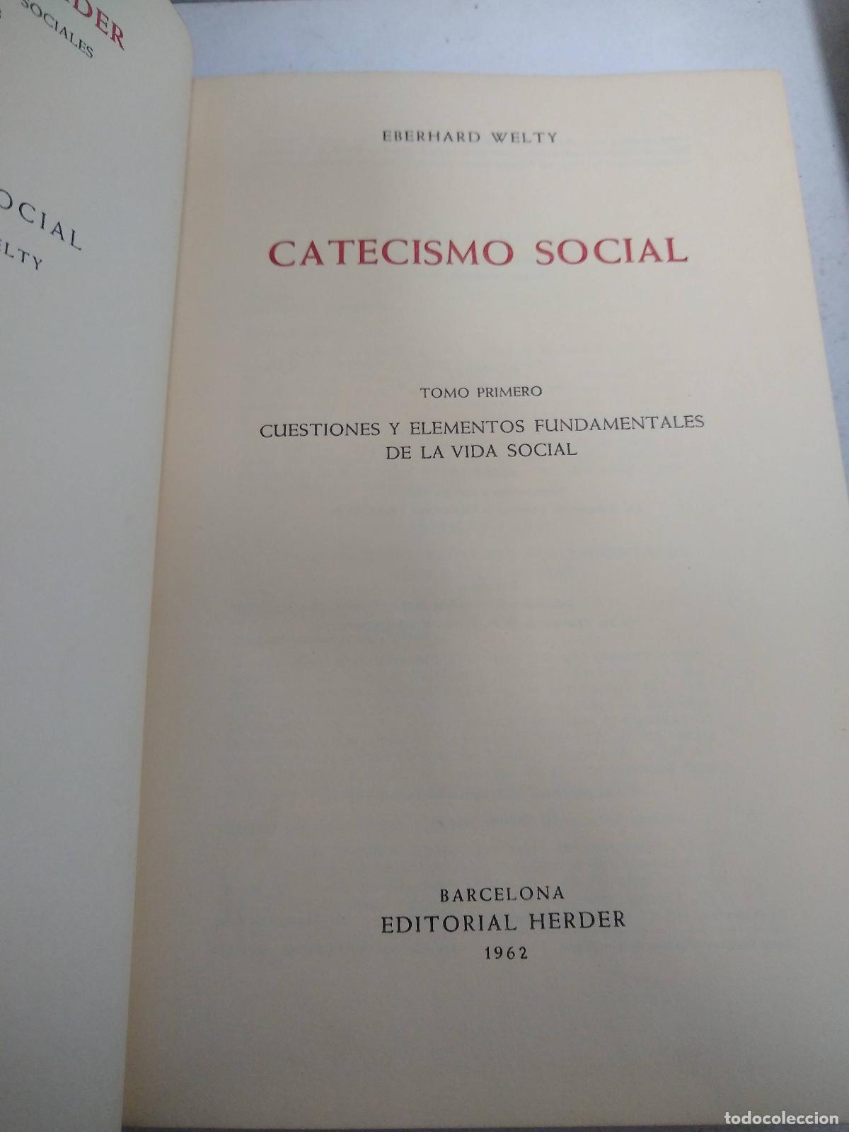 Libros: catecismo social - Eberhard Welty - Foto 1