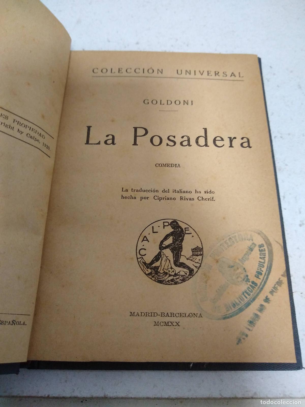 Livros em segunda m&atilde;o: La posadera - GOLDONI.