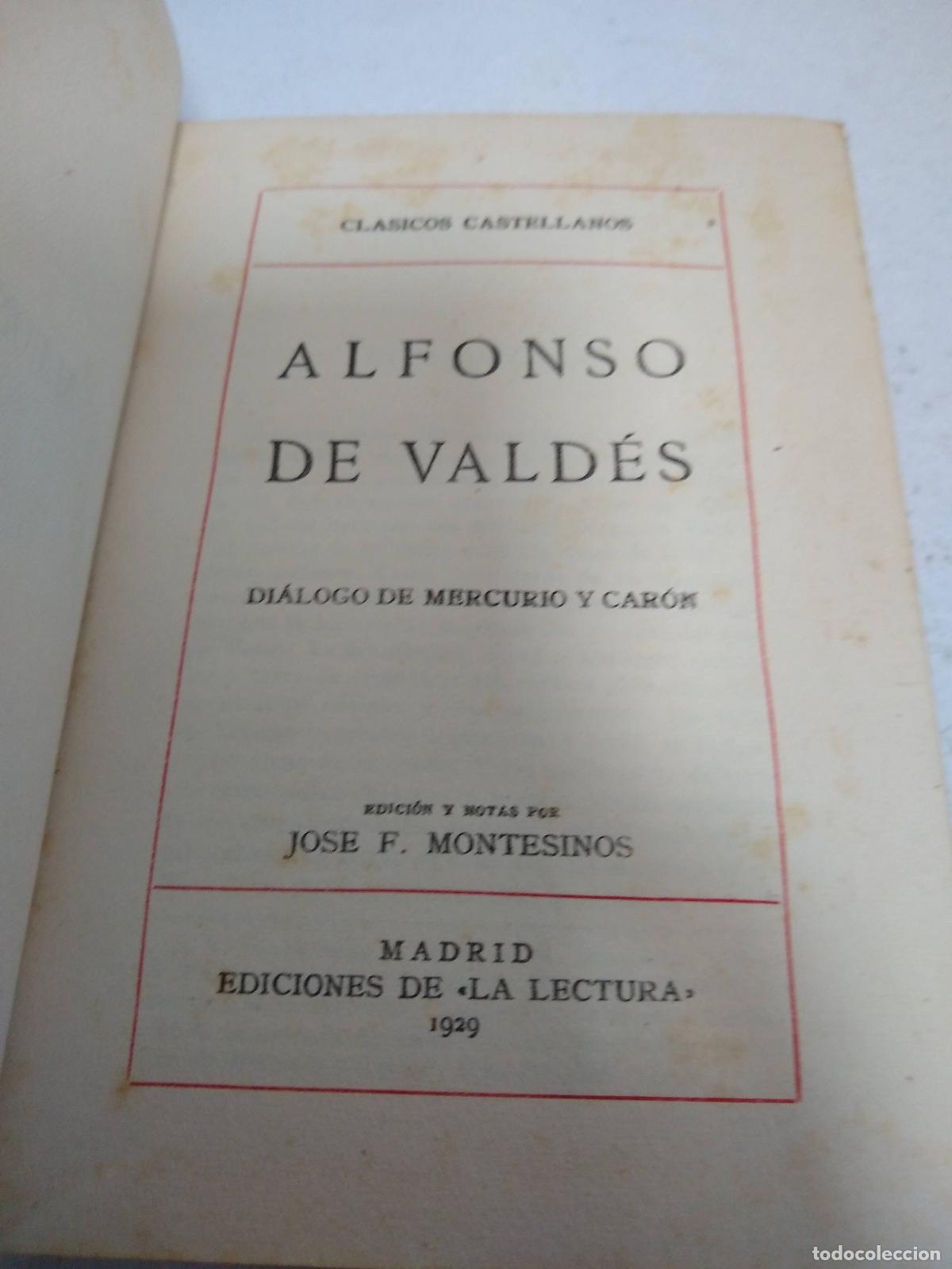 Libros: dialogo de mercurio y caron - Alfonso de Vald&eacute;s - Foto 1