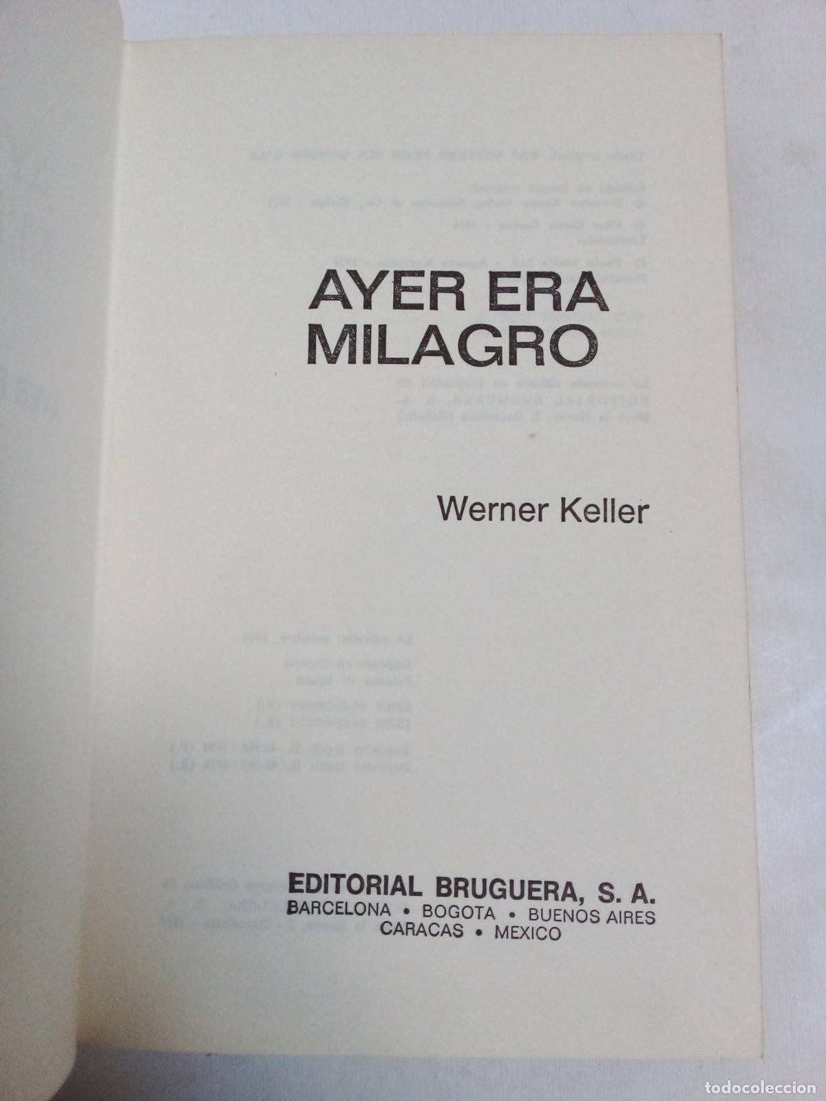 Libros: Ayer Era Milagro - Werner Keller - Foto 1