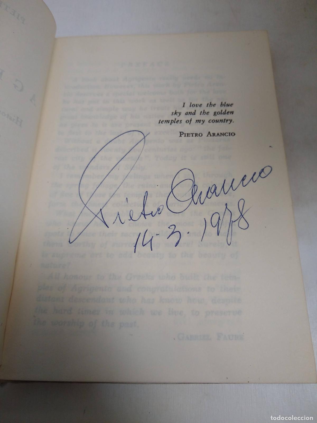 Libros: Agrigento. History and Ancient Monuments (FIRMADO POR EL AUTOR) - Pietro Arancio