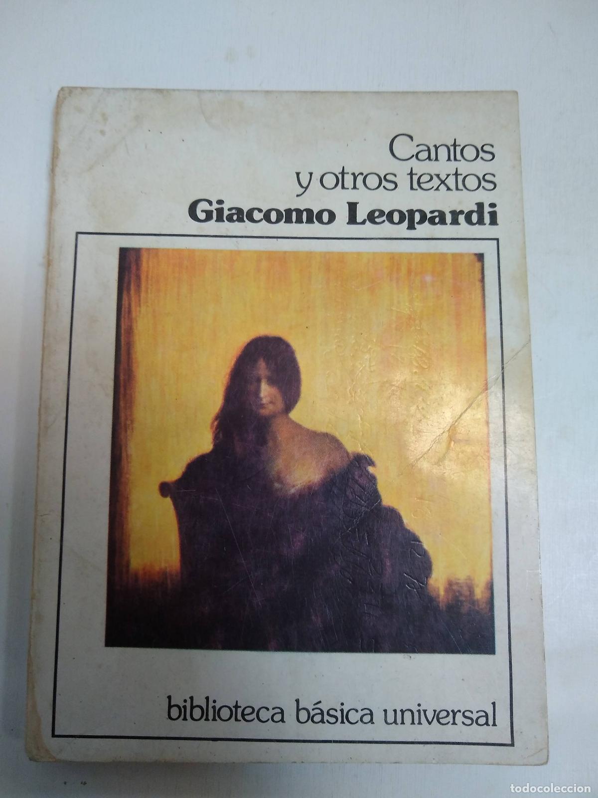 Libros: Cantos Y Otros Textos - Giacomo Leopardi - Foto 1