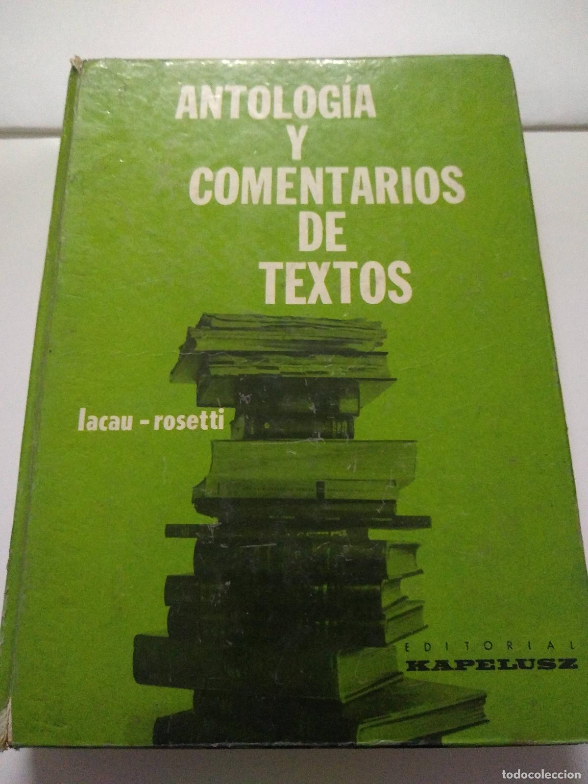 Libros: Antolog&iacute;a Y Comentarios De Textos - Lacau - Rosetti - Foto 1