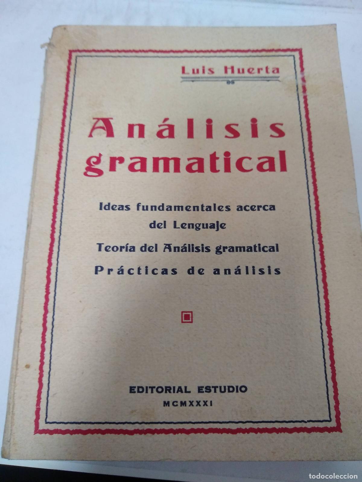 Libros: Analisis gramatical - Luis Huerta - Foto 1