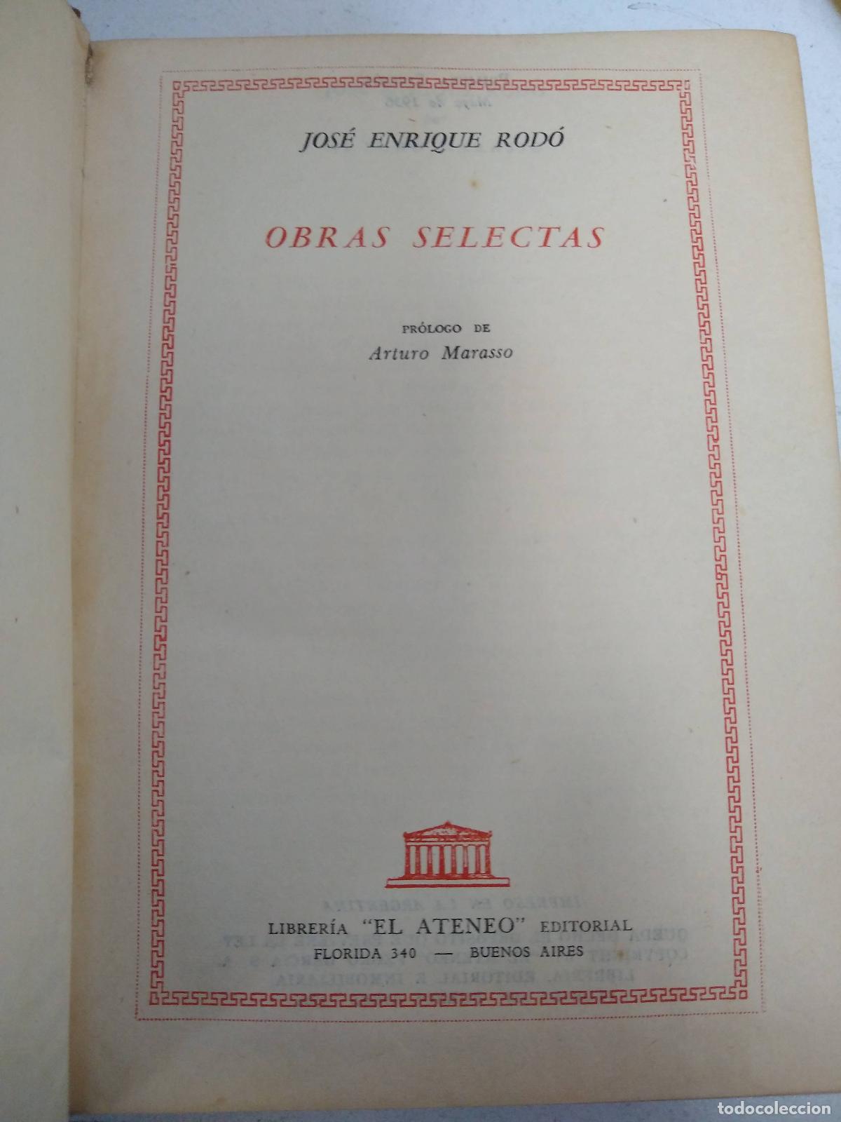 Libros: obras selectas - Jos&eacute; Enrique Rod&oacute; - Foto 1