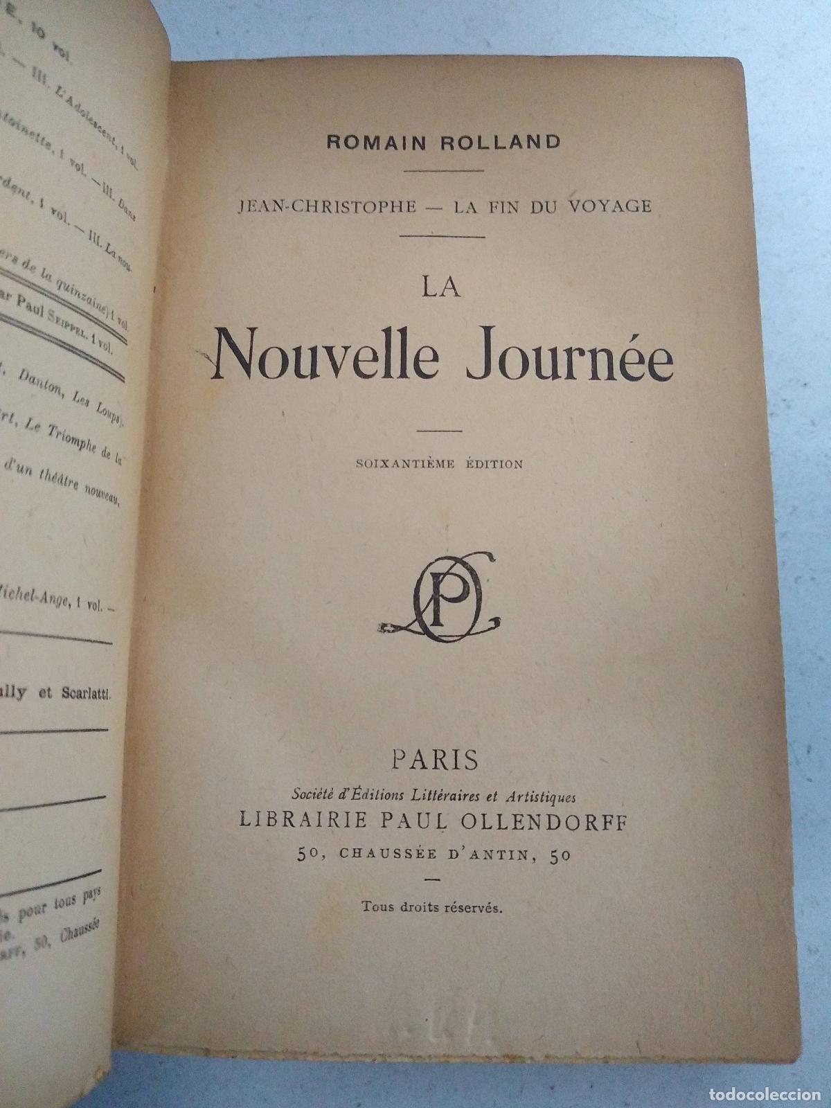 Libros: La nouvelle journ&eacute;e - ROMAIN ROLLAND
