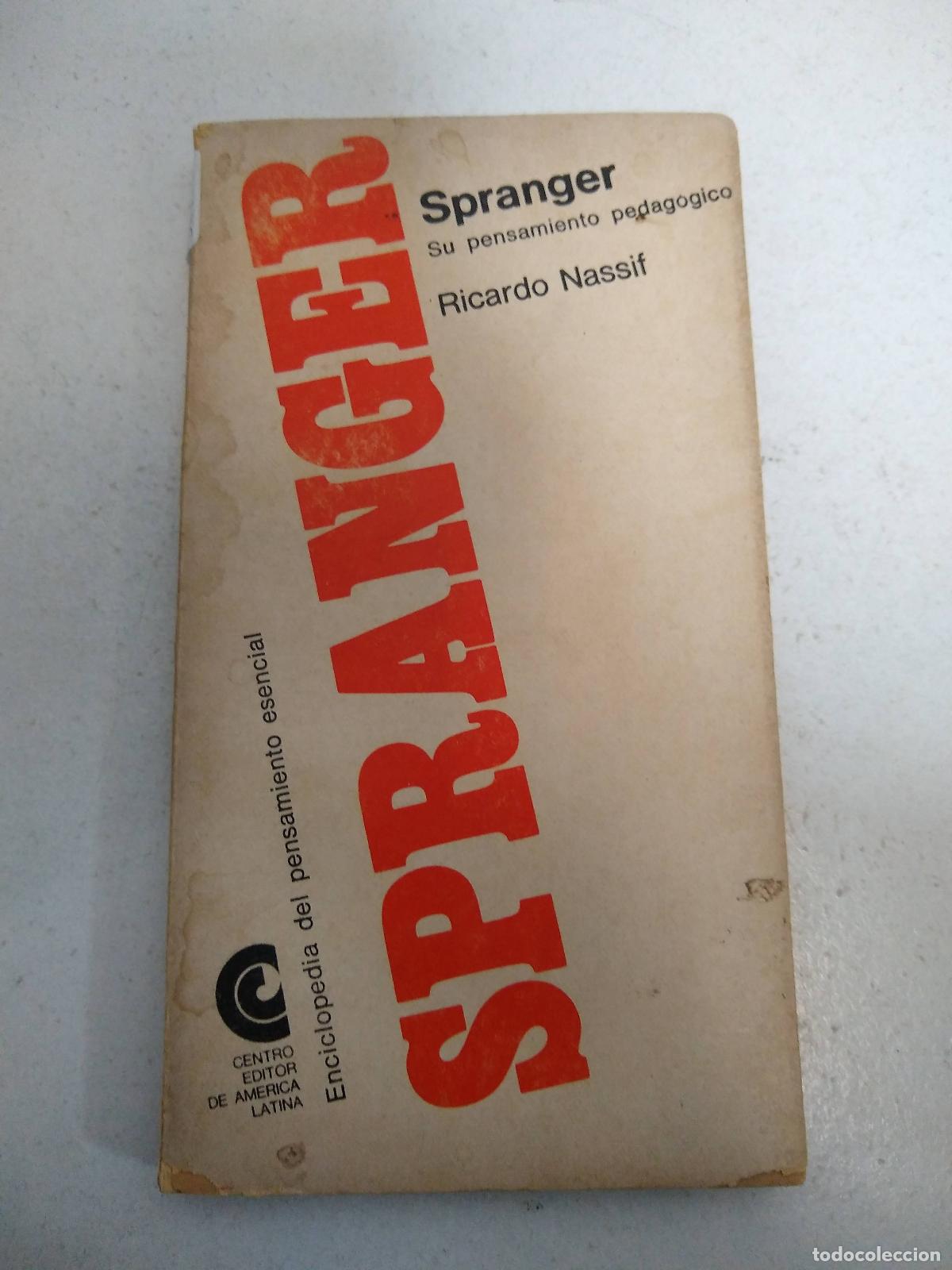 Libros: Spranger - Ricardo Nassif - Foto 1