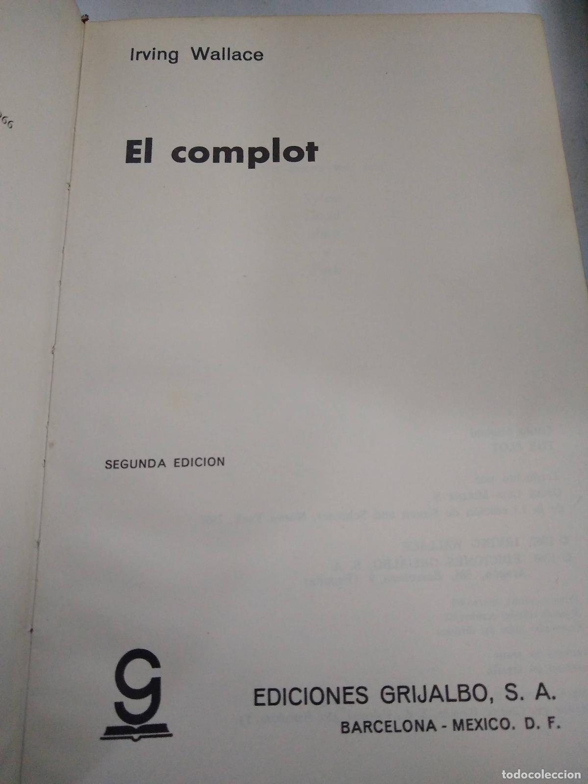 Libros: El complot - Irving Wallace - Foto 1