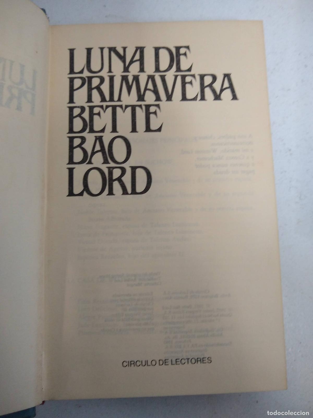 Libros: LUNA DE PRIMAVERA - Bette Bao Lord - Foto 1