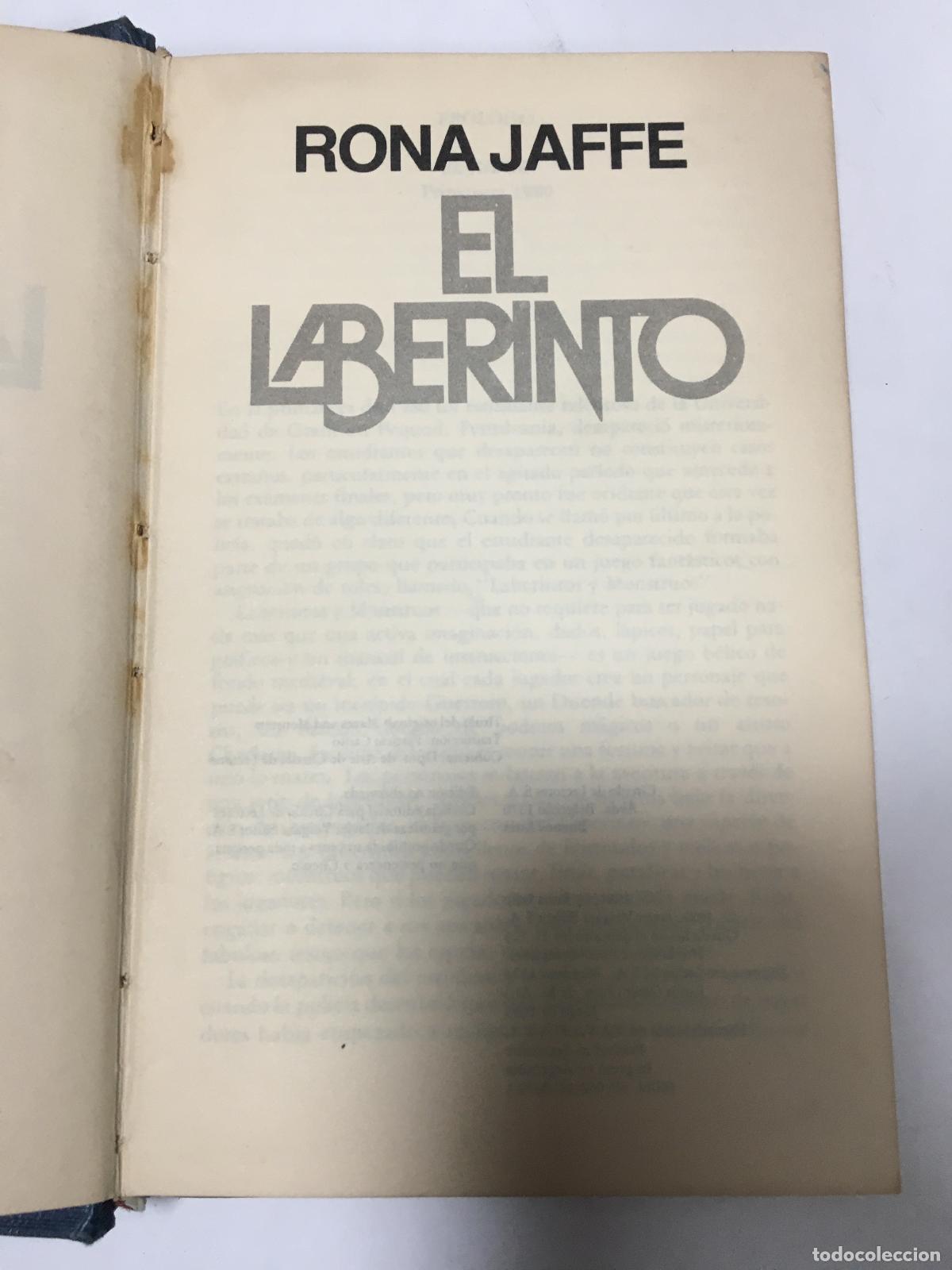 Libros: EL LABERINTO - Rona Jaffe - Foto 1