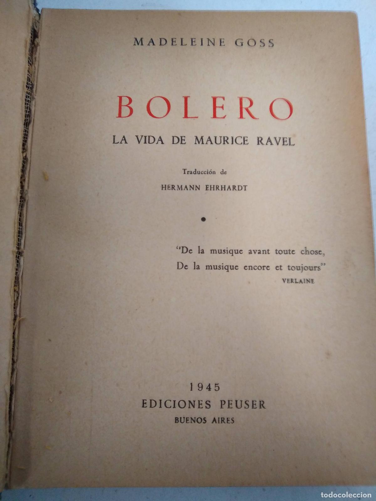 Libros: Bolero - Madeleine Goss - Foto 1