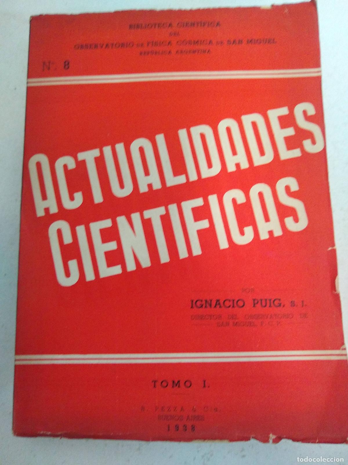 Libros: Actualidades cientificas tomo I - Ignacio Puig - Foto 1