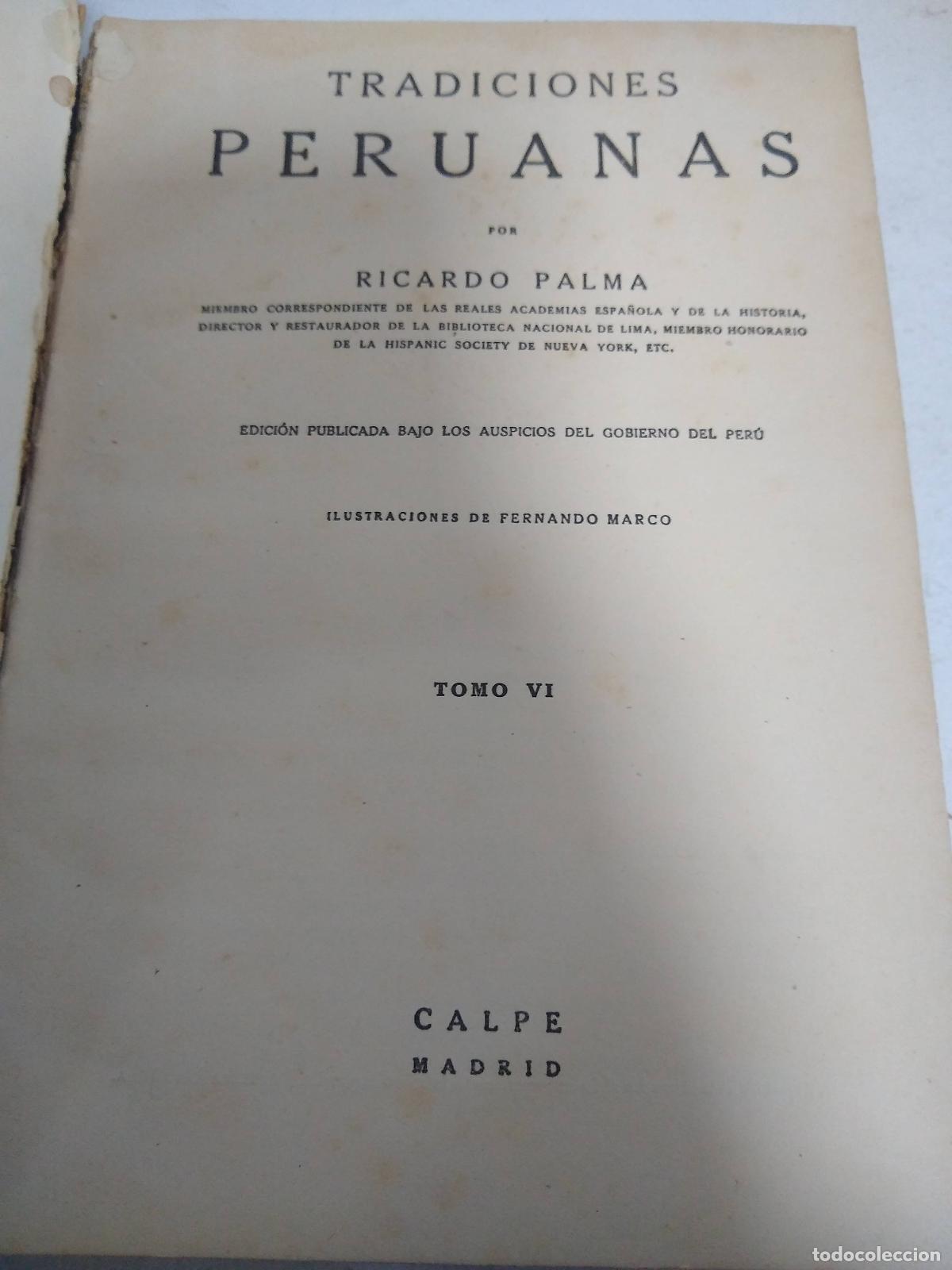 Libros: Tradiciones Peruanas - Ricardo Palma - Foto 1