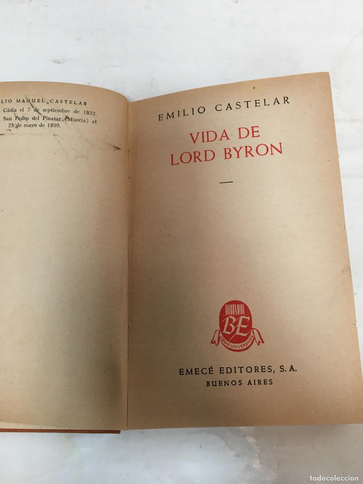 Libros: Vida de Lord Byron - Emilio Castelar - Foto 1