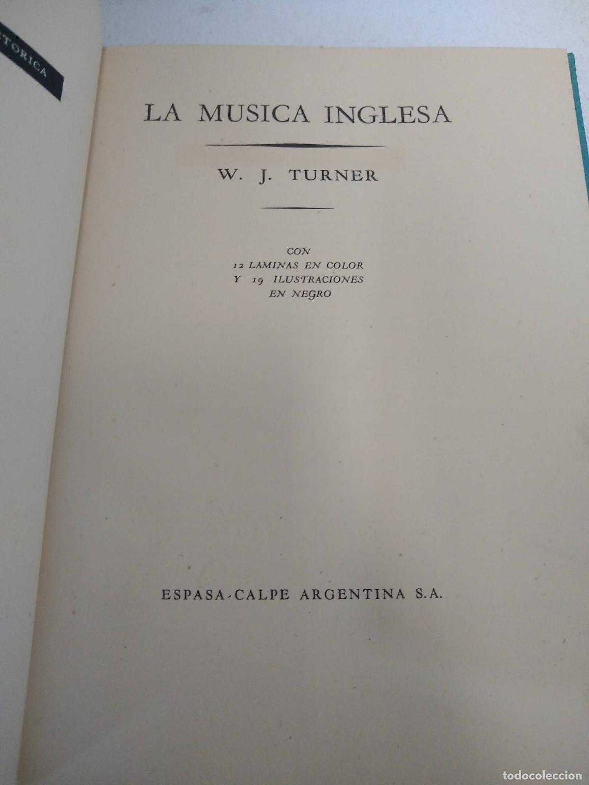 Libri di seconda mano: La m&uacute;sica inglesa - Turner, W./alter/ J./ames/