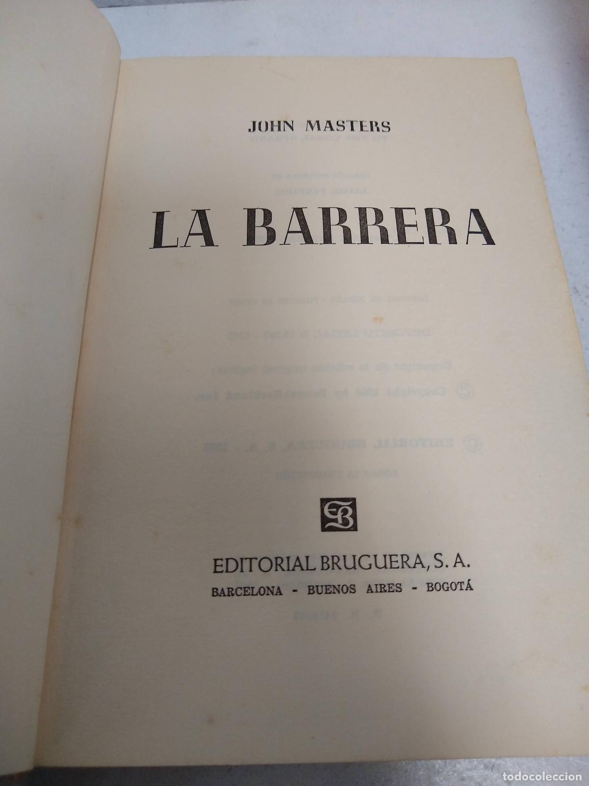 Livres: La barrera - Masters, John