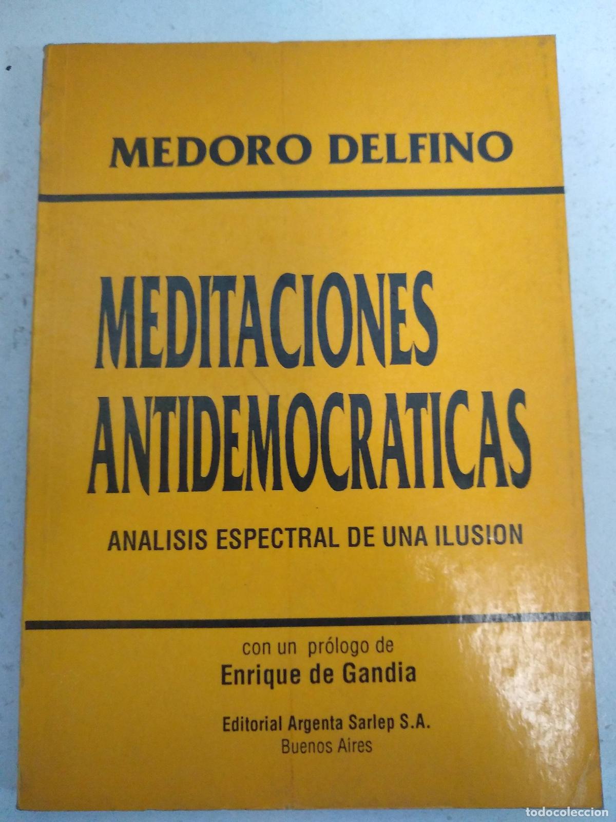 Libros: Meditaciones antidemocraticas - Medoro Delfino - Foto 1