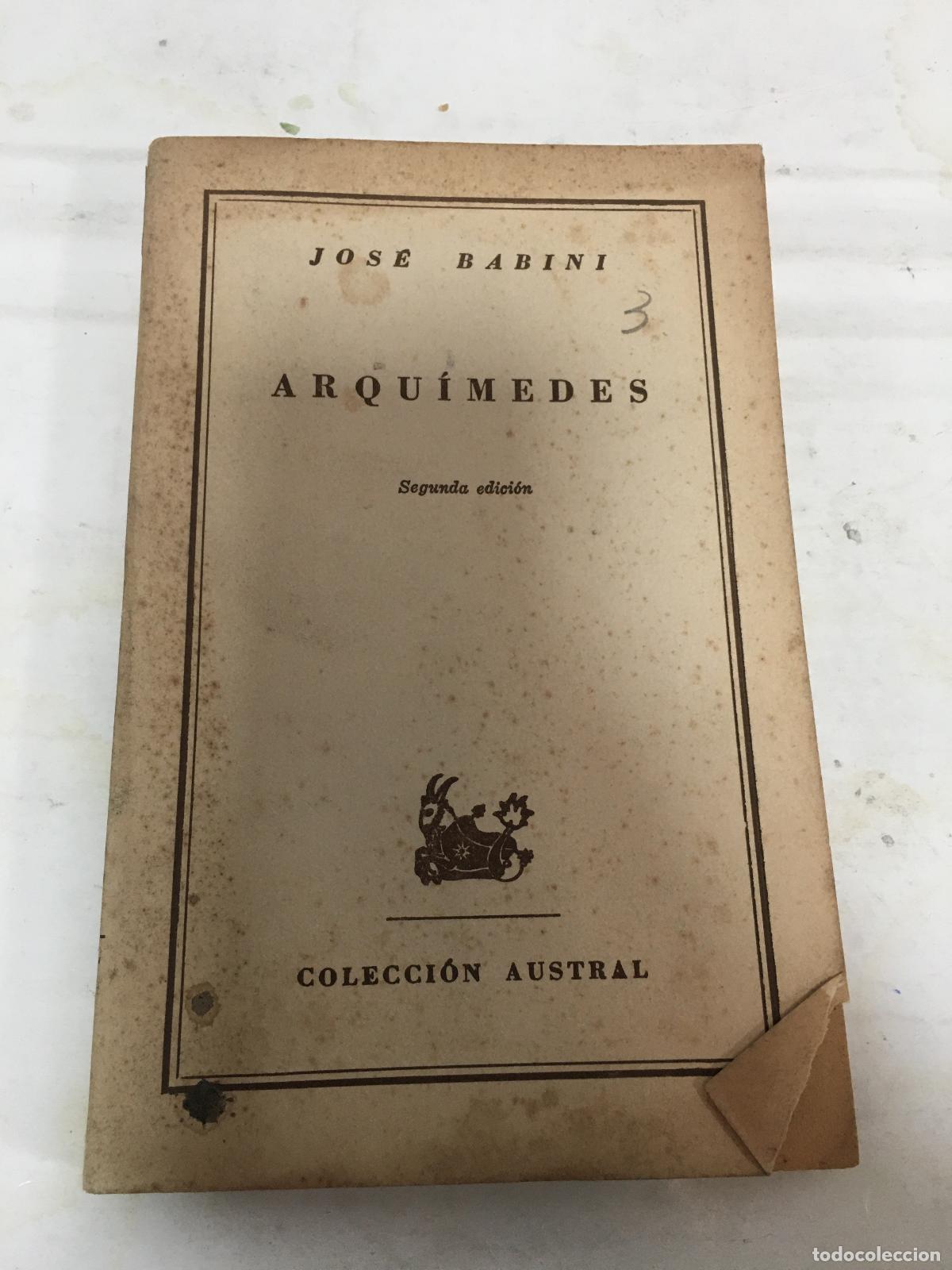 Libros: arquimedes - BABINI, Jos&eacute;.- - Foto 1