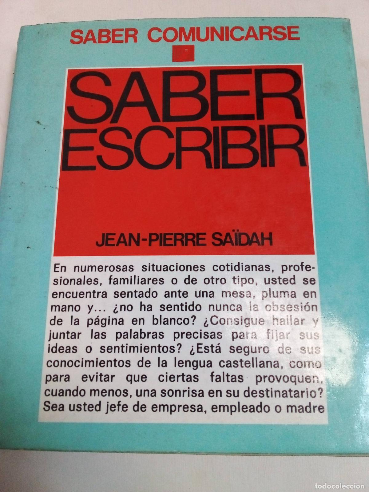 Libros: Saber Escribir - Jean Pierre Saidah - Foto 1