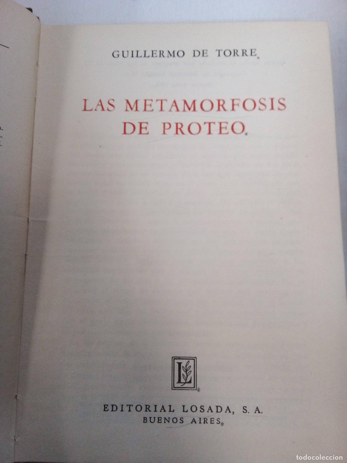 B&uuml;cher: La Metamorfosis De Proteo - Guillermo De Torre