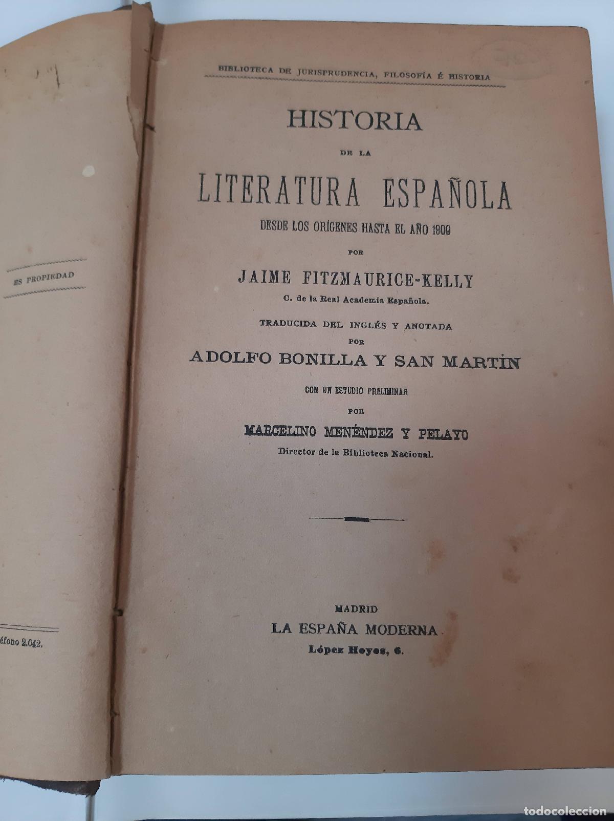 B&uuml;cher: Historia De La Literatura Espa&ntilde;ola - Jaime Fitzma Urice-Kelly