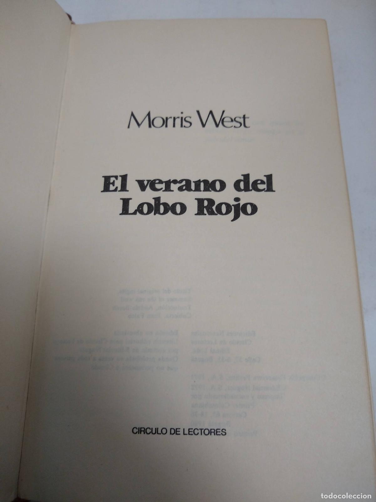 Libros: El Verano Del Lobo Rojo - Morris West - Foto 1