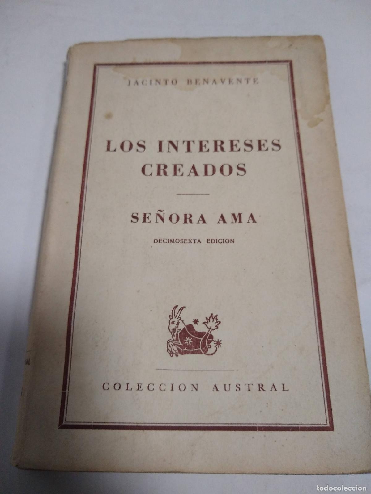 Libros: Los Intereses Creados - Se&ntilde;ora Ama - Foto 1