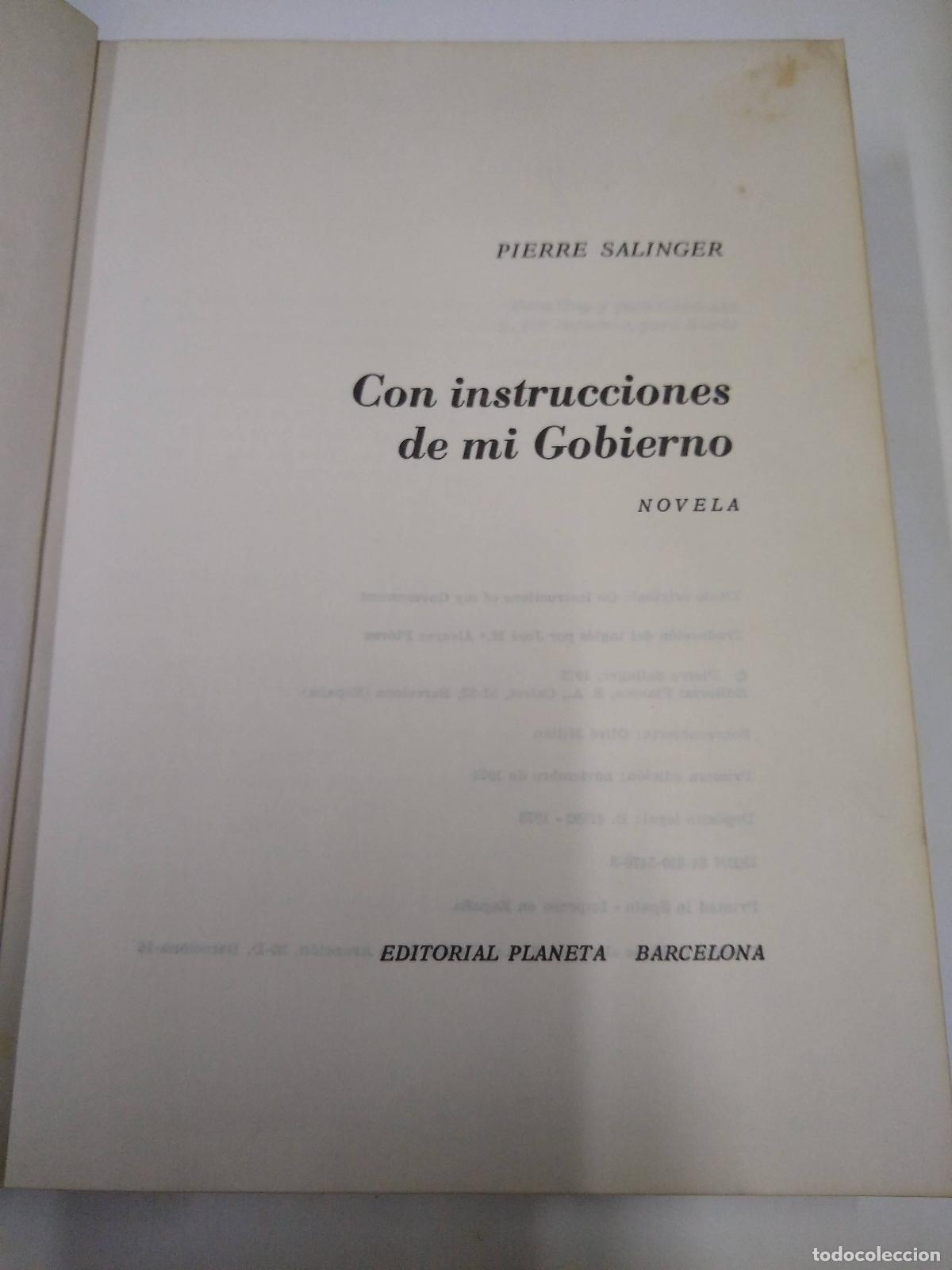 Libros: Con Instrucciones De Mi Gobierno - Pierre Salinger - Foto 1