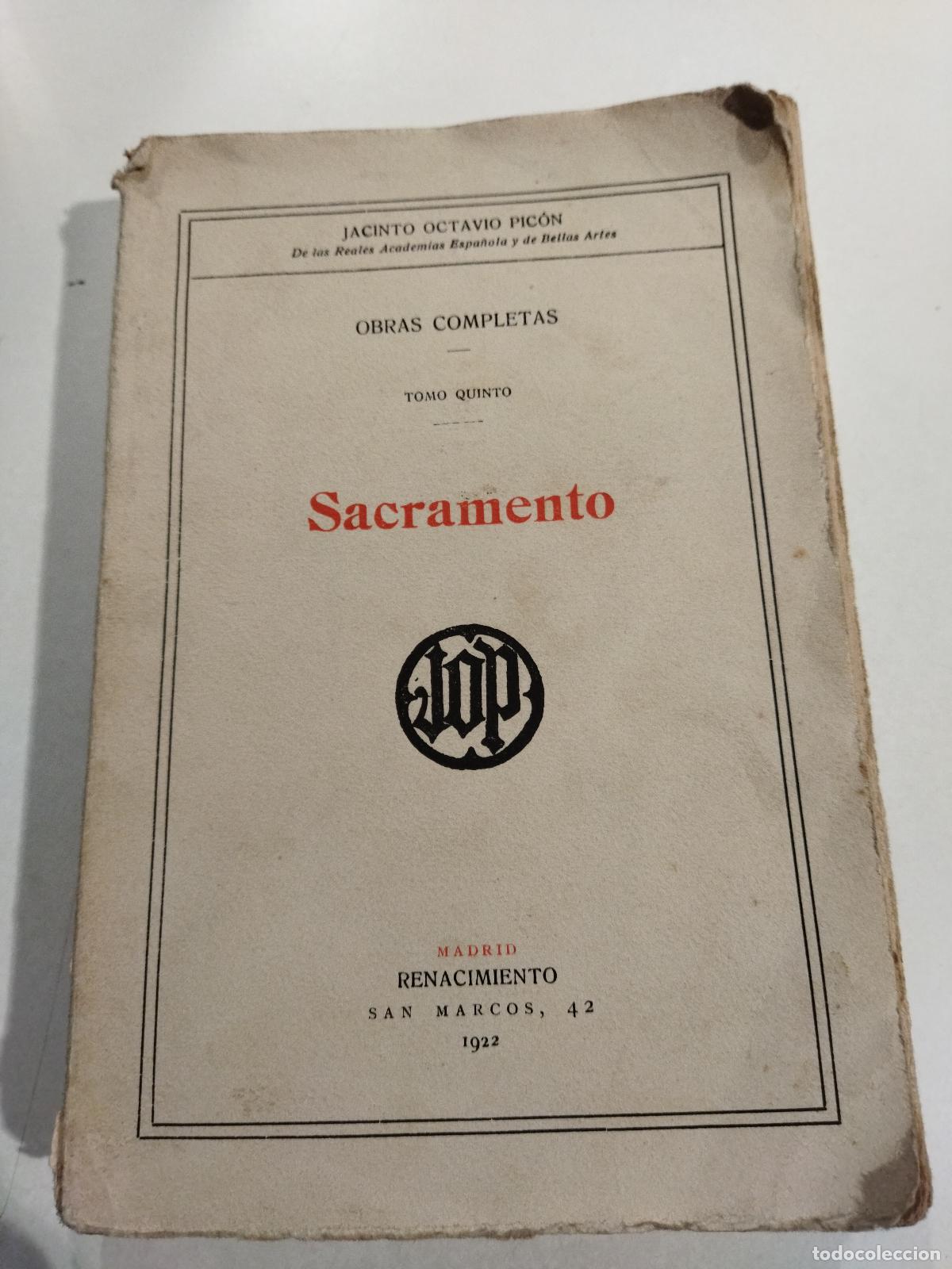 books: SACRAMENTO - PIC&Oacute;N, JACINTO OCTAVIO