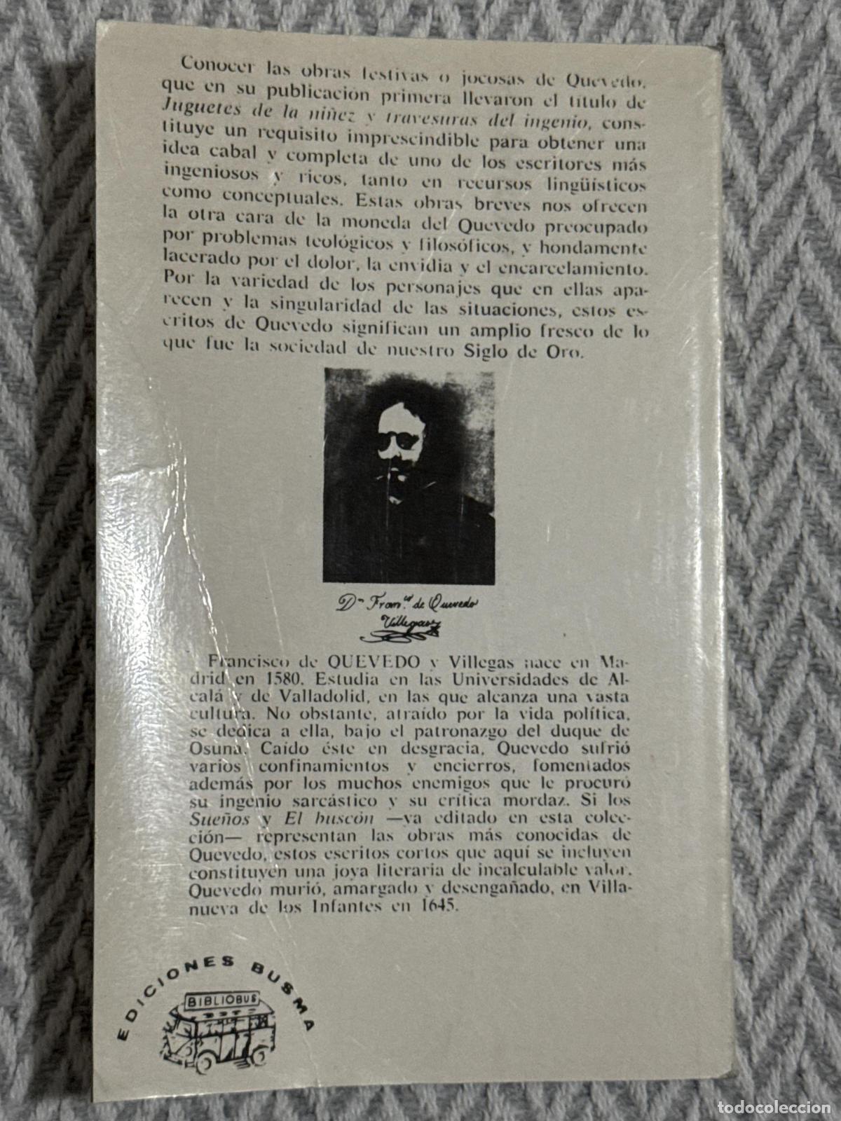 Libros: Obras jocosas - Francisco de Quevedo - Foto 2