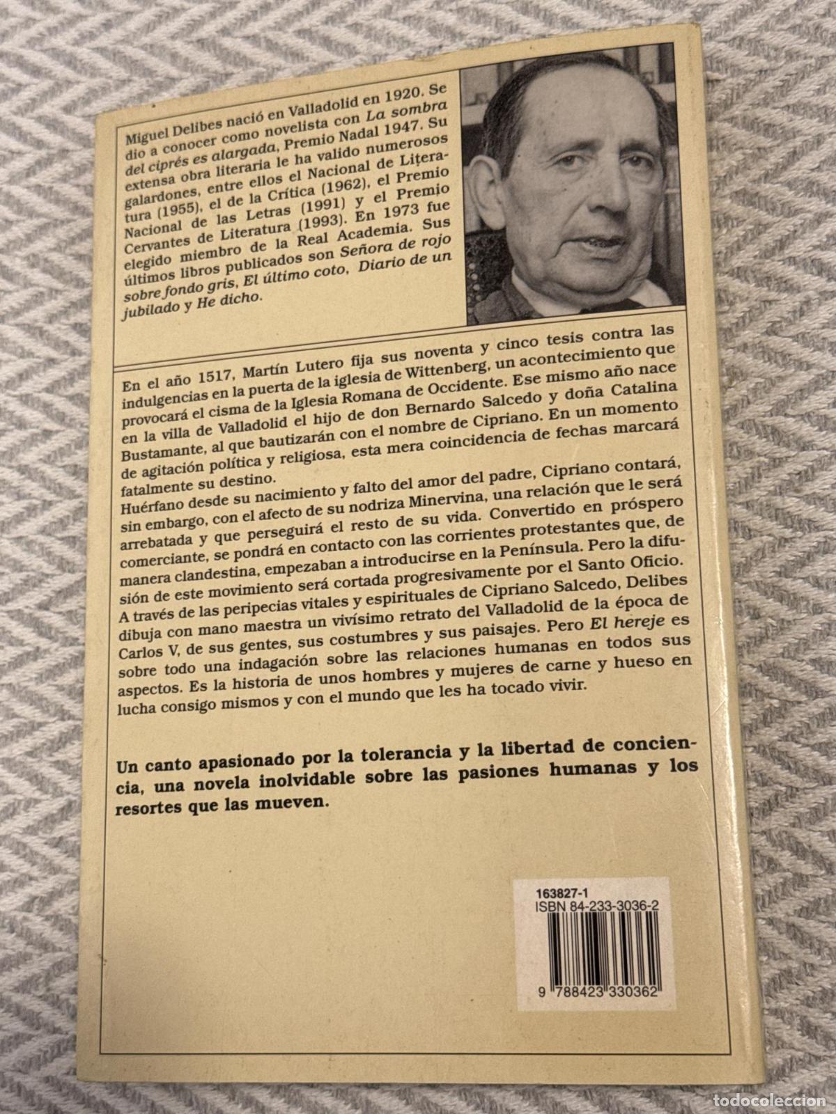 Libros: El hereje - Miguel Delibes - Foto 2