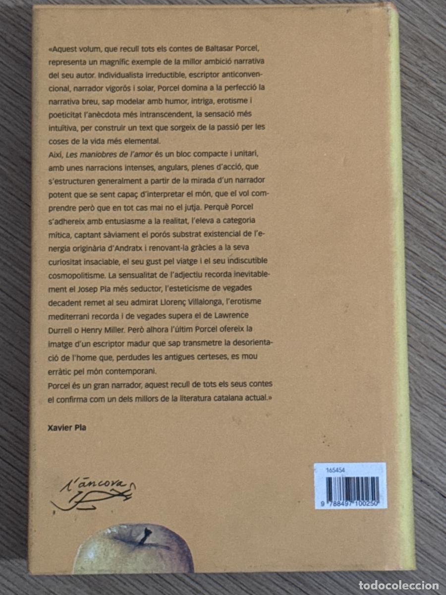 Libros: Les maniobres de lamor - Baltasar Porcel - Foto 2