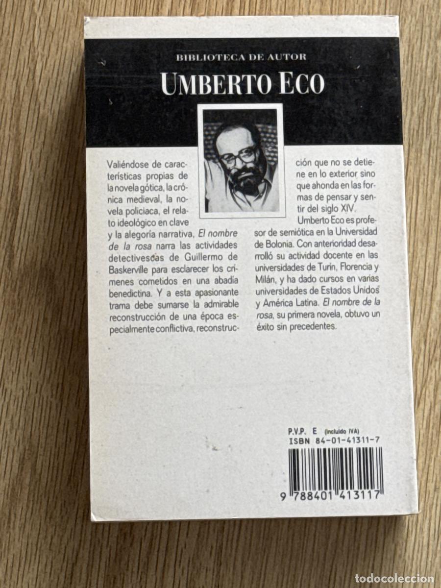 Libros: El nombre de la rosa - Umberto Eco - Foto 2