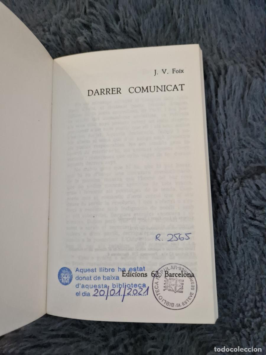 Libros: Darrer comunicat - Foix I Mas, J. V - Foto 2