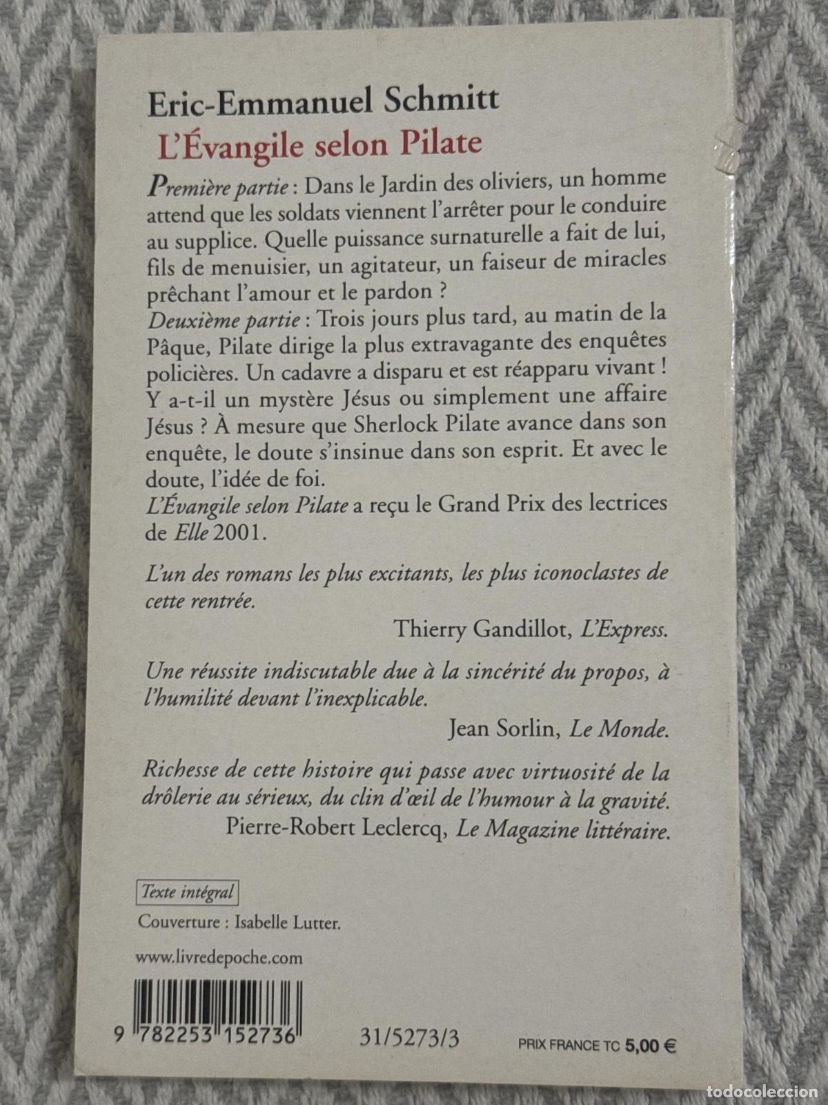 Libros: LEvangile selon Pilate - Eric-Emmanuel Schmitt - Foto 2
