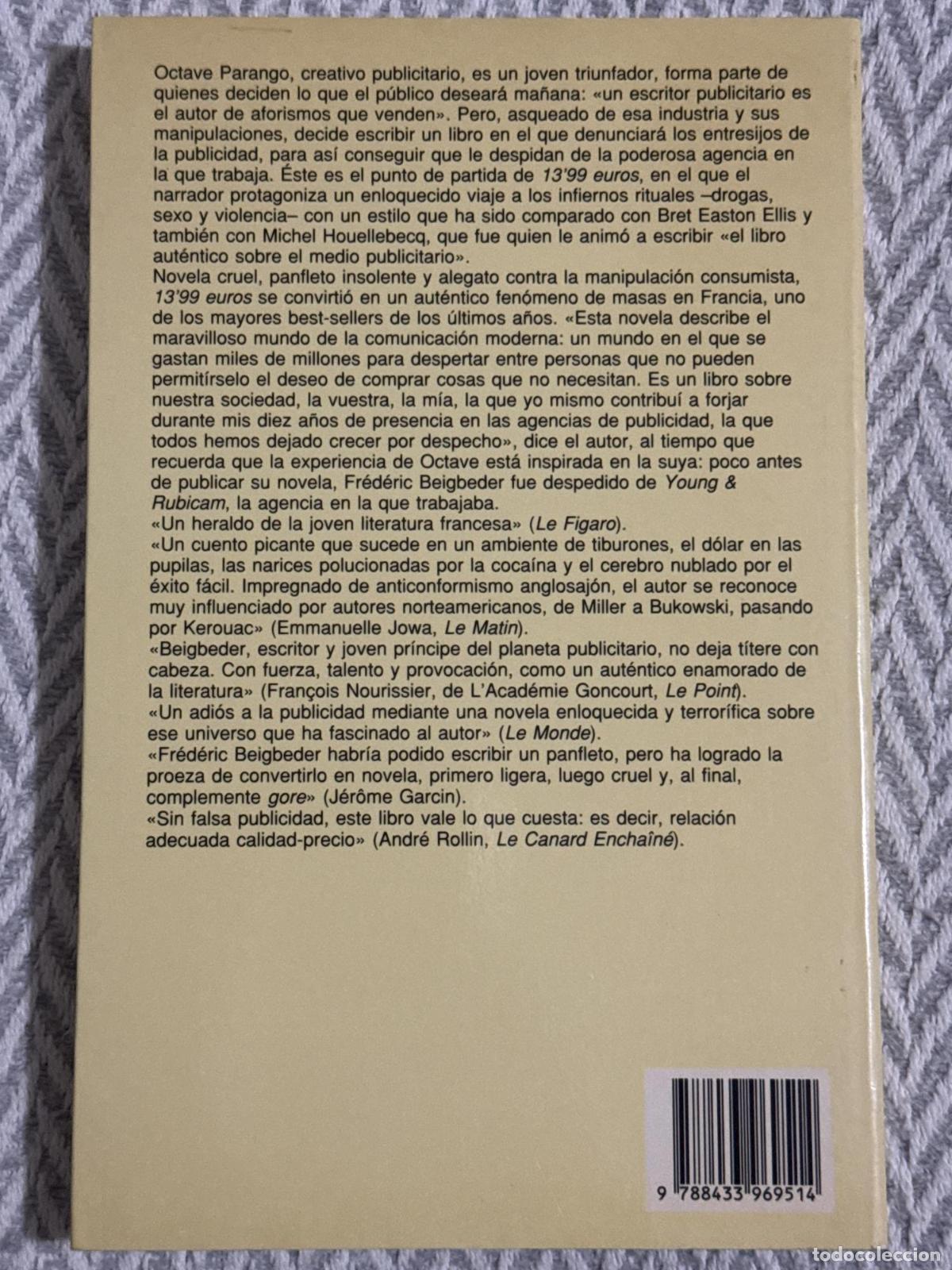Libros: 13,99 euros - Fr&eacute;d&eacute;ric Beigbeder - Foto 2