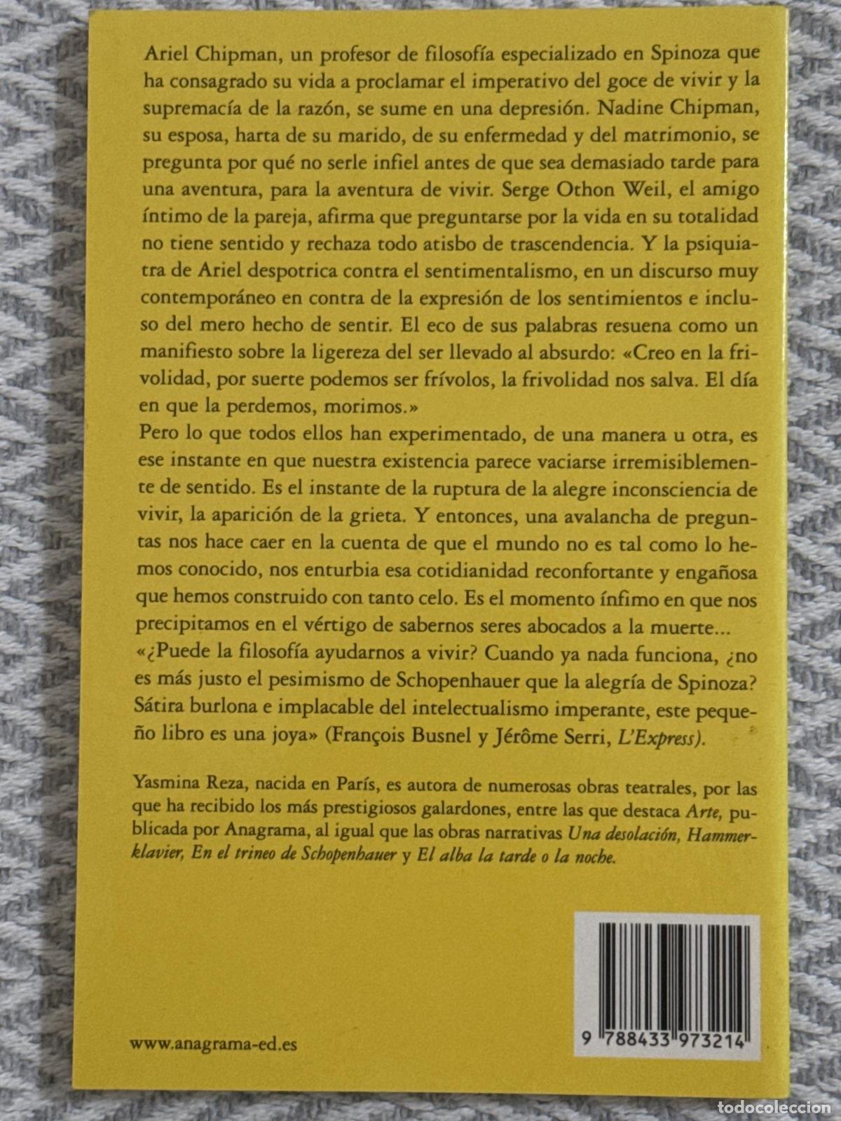 Libros: En el trineo de Schopenhauer - Reza, Yasmina - Foto 2