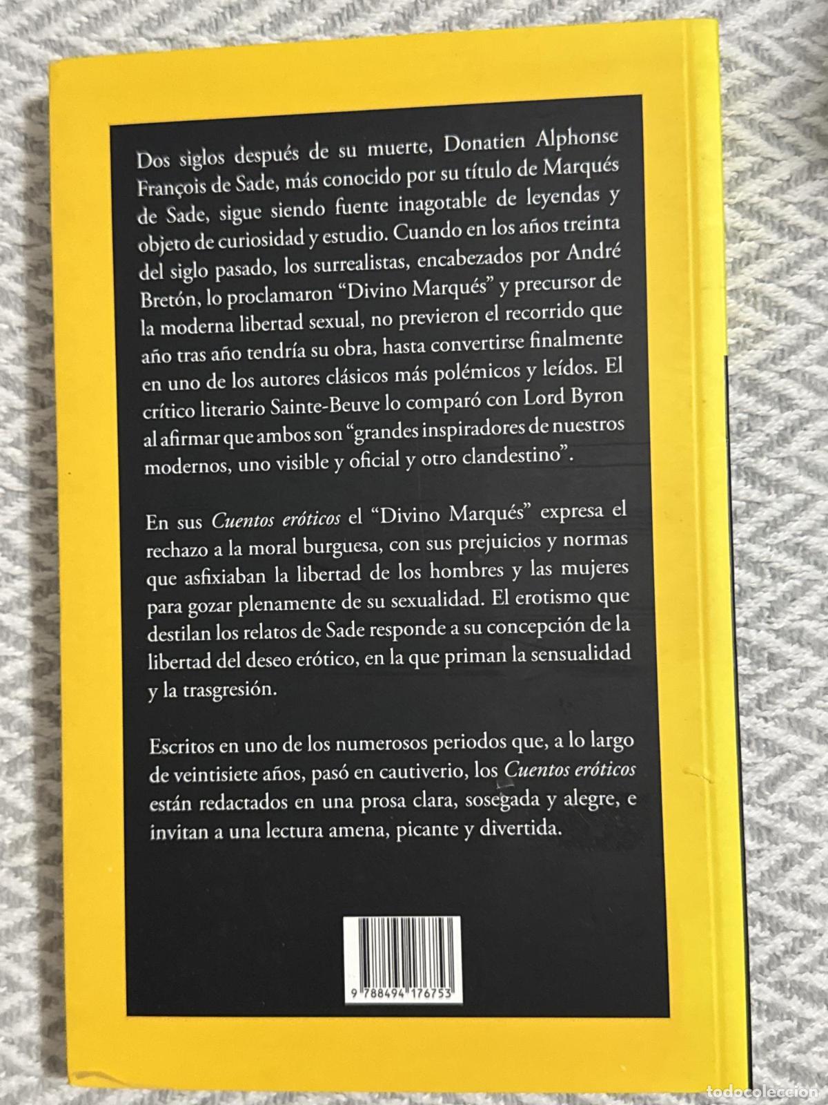 Libros: Cuentos er&oacute;ticos - Marques de Sade - Foto 2