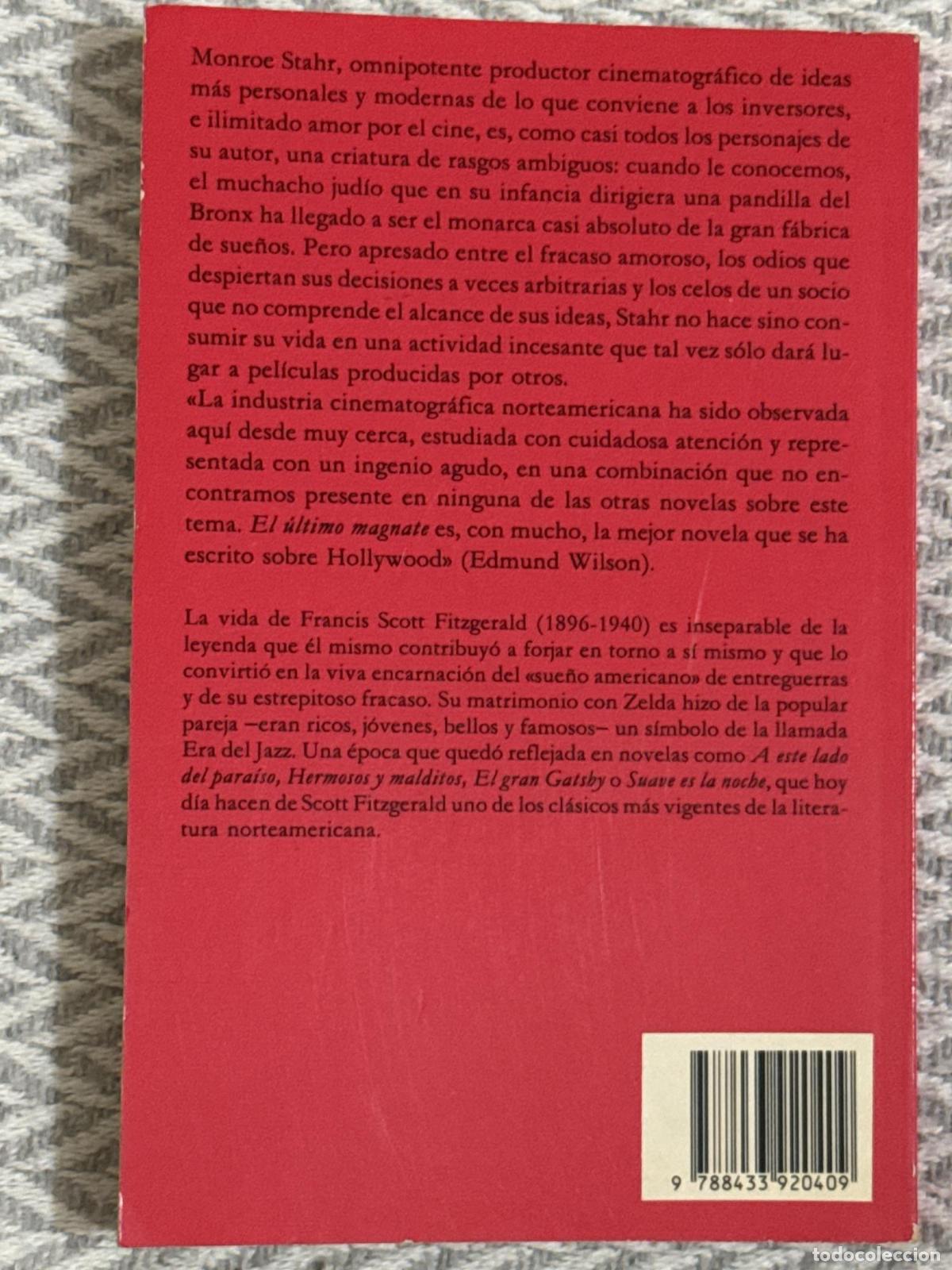Libros: El &uacute;ltimo magnate - F. Scott Fitzgerald - Foto 2