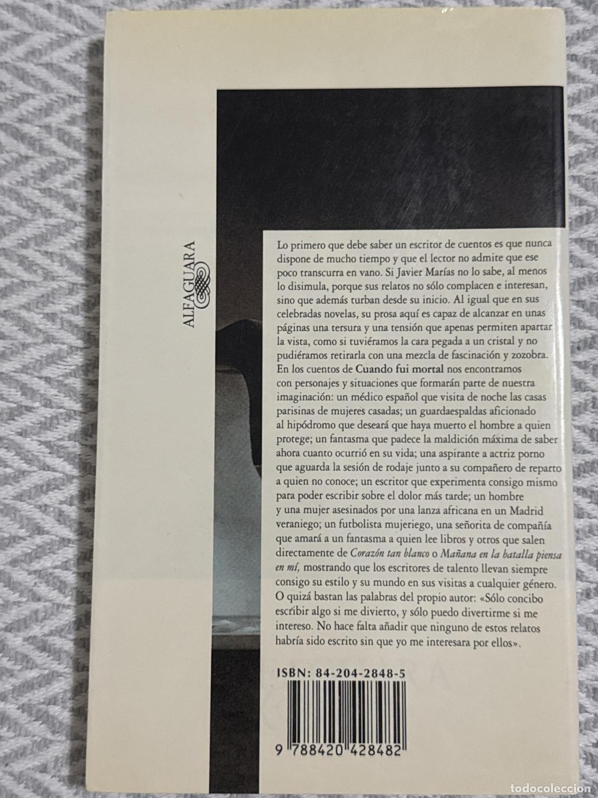 Libros: Cuando fui mortal - Mar&iacute;as, Javier - Foto 2