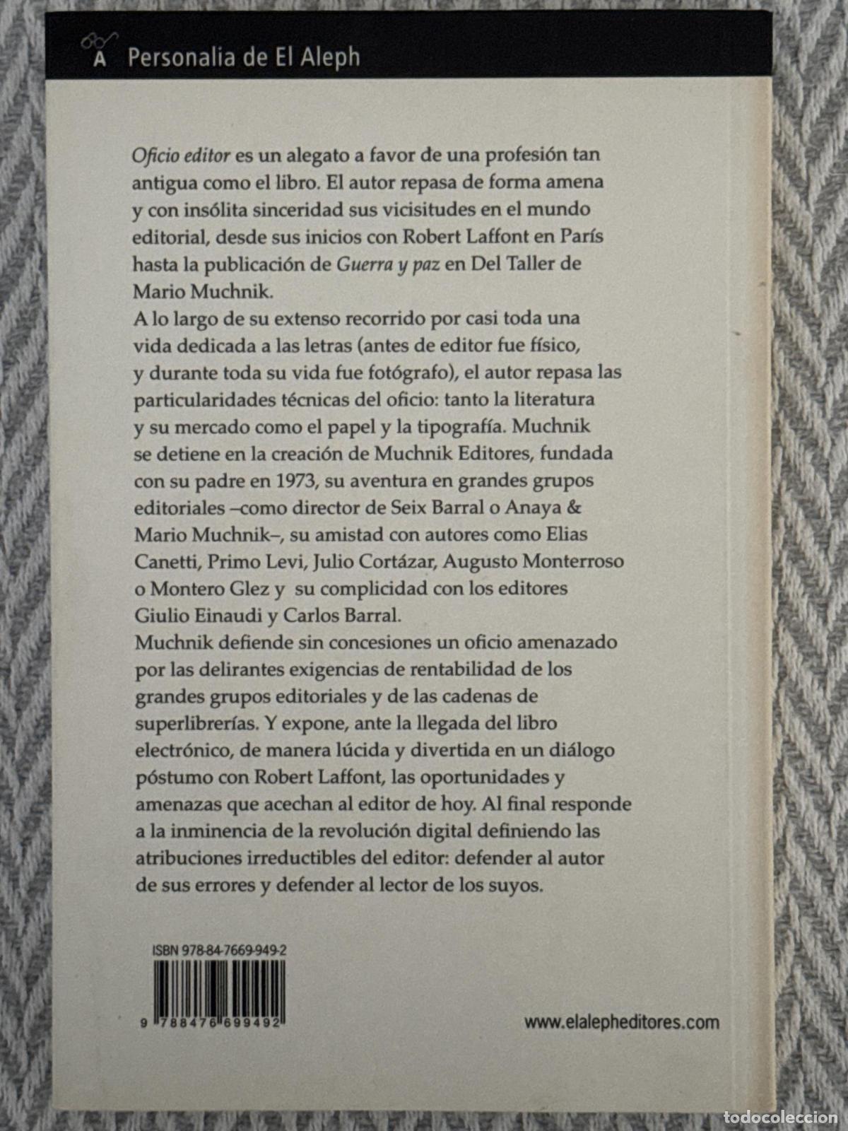 Libros: Oficio editor - Muchnik, Mario - Foto 2