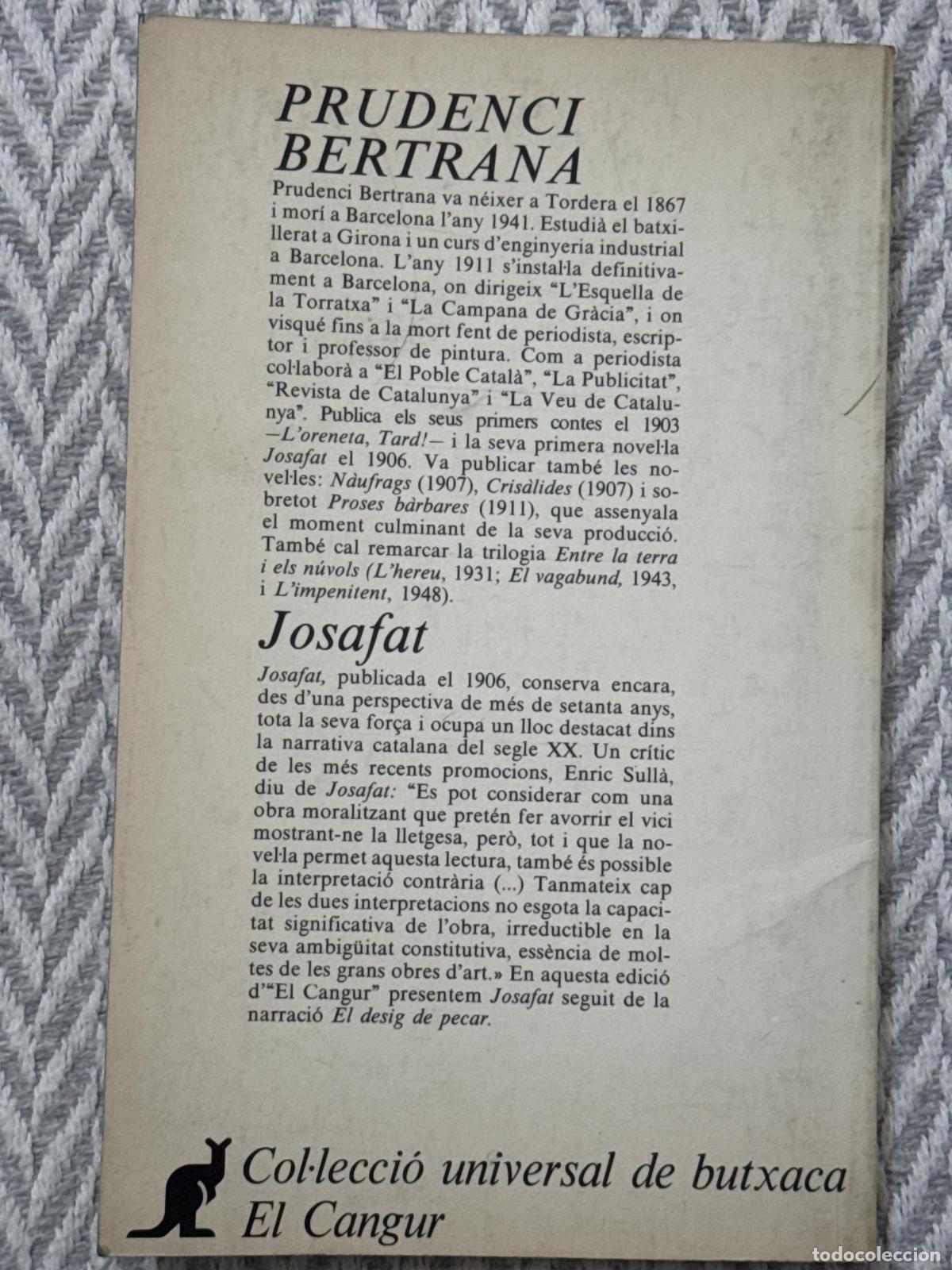 Libros: Josafat - Fundaci&oacute; Prudenci Bertrana - Foto 2