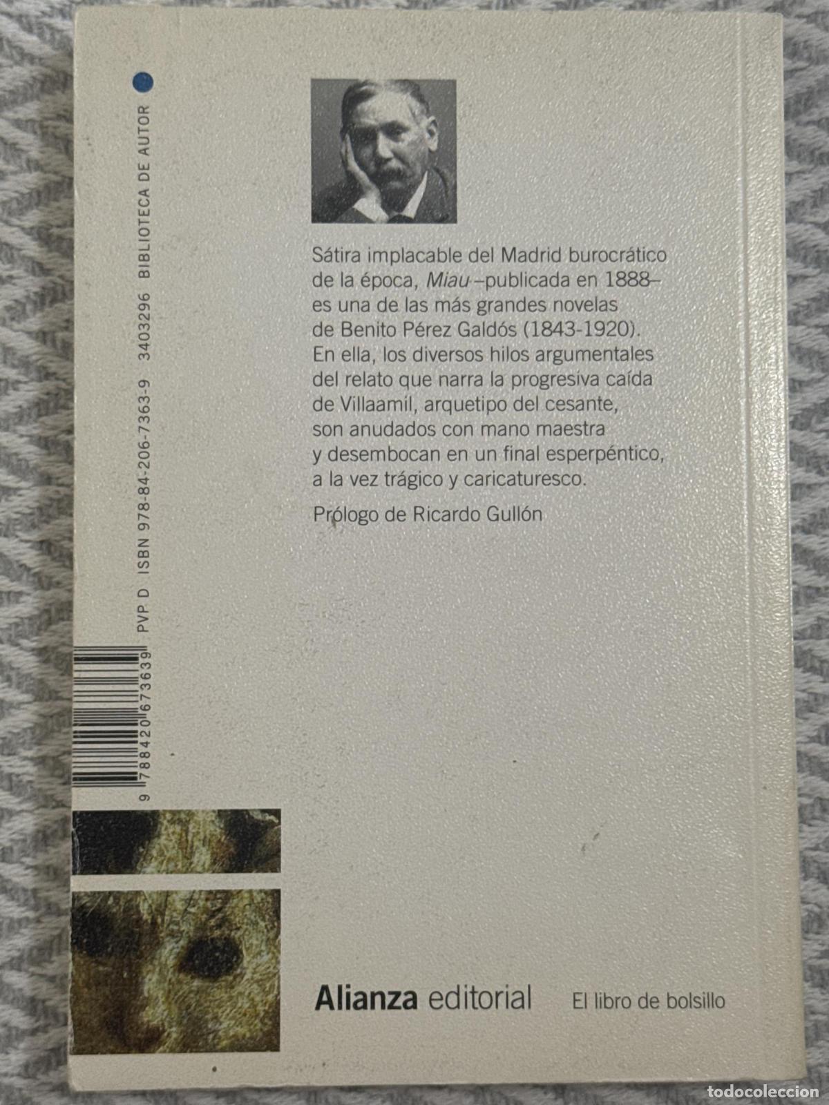 Libros: Miau (P&eacute;rez Gald&oacute;s) - P&eacute;rez Gald&oacute;s - Foto 2