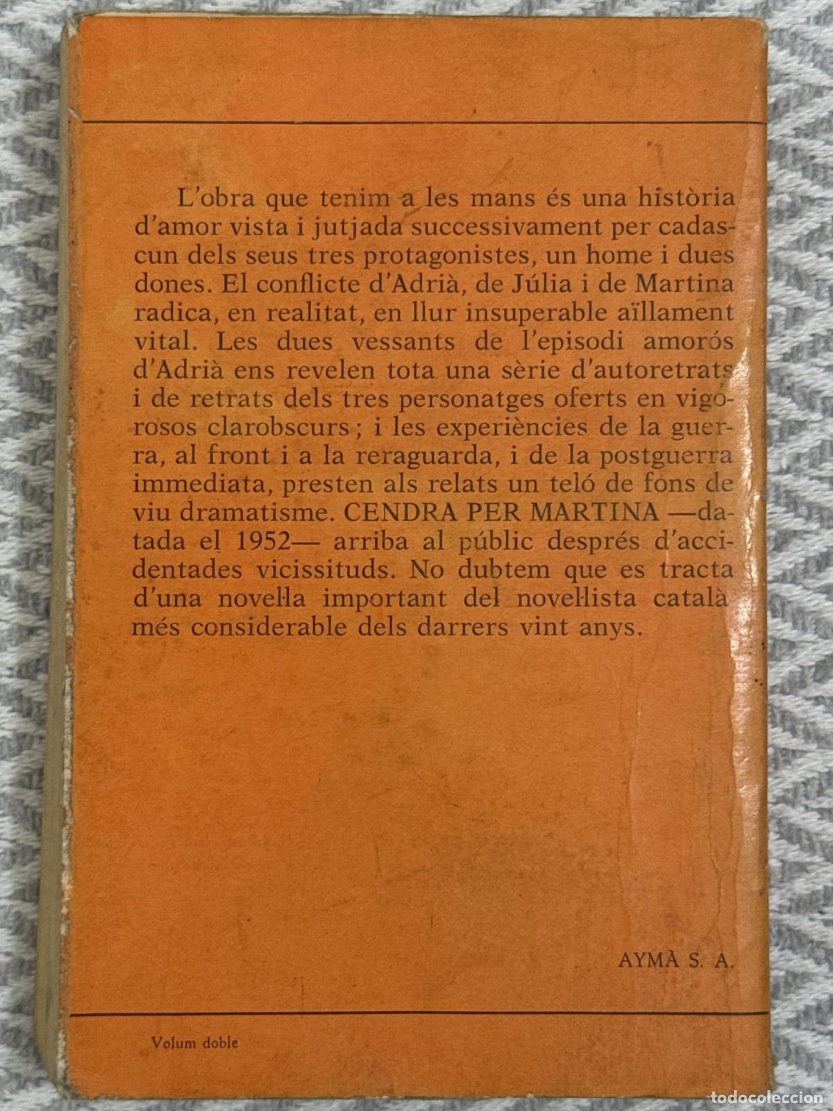 Libros: Cendra per Martina - Manuel de Pedrolo - Foto 2