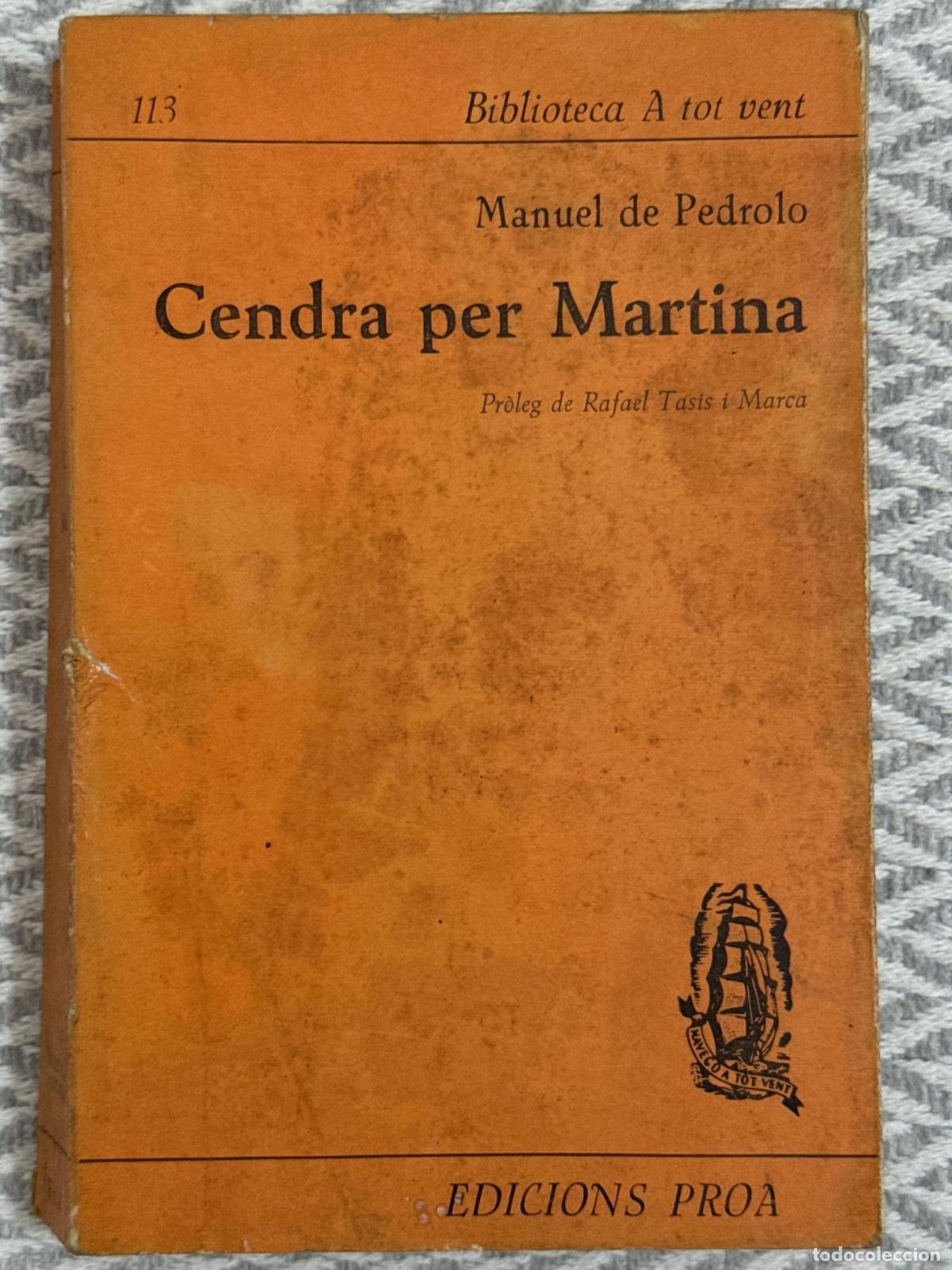 Libros: Cendra per Martina - Manuel de Pedrolo - Foto 1