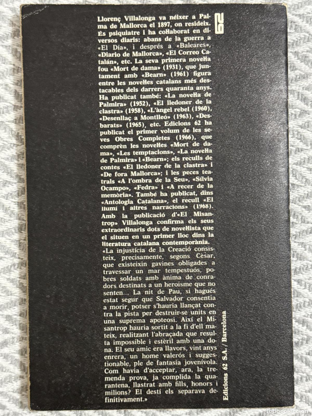 Libros: El misantrop - Lloren&ccedil; Villalonga - Foto 2