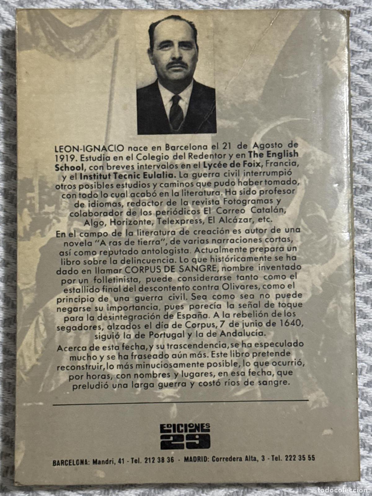 Libros: Corpus de sangre en Barcelona - Leon-Ignacio - Foto 2