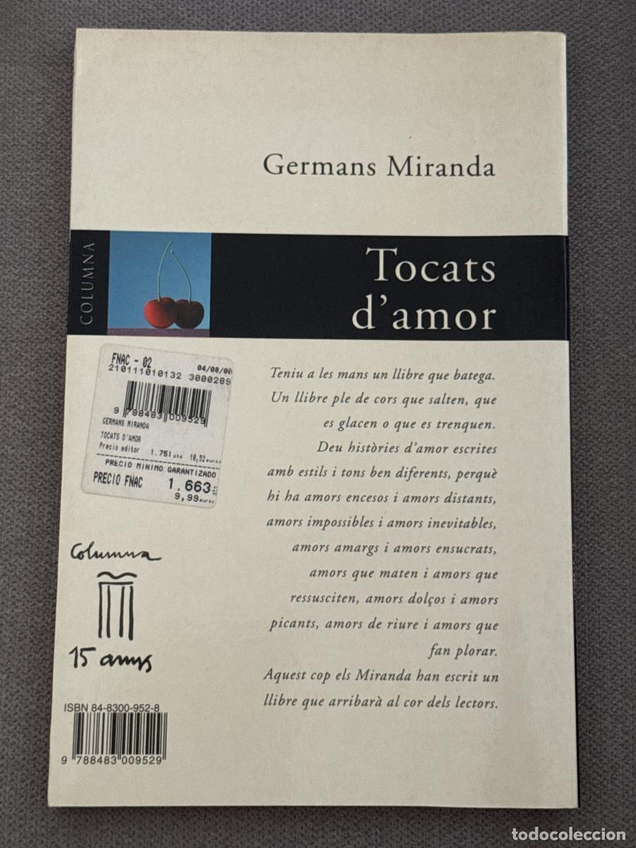 Libros: Tocats damor - Germans Miranda - Foto 2