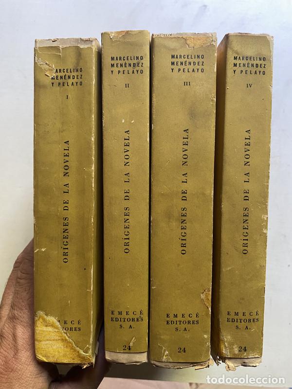 Libros: Origenes de la novela - Menendez y Pelayo Marcelino