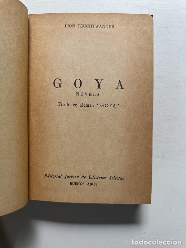 Libros: Goya - Feuchtwanger Lion - Foto 1